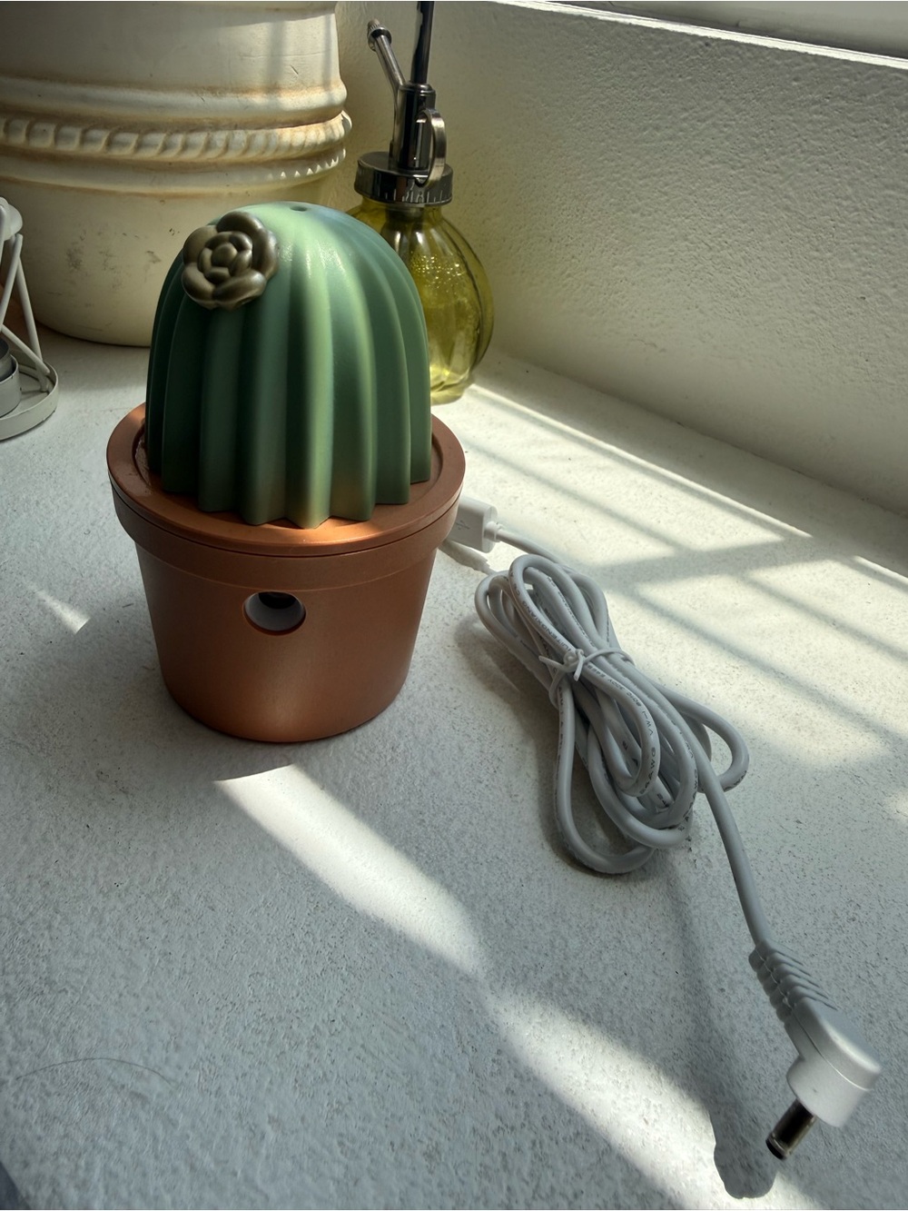 Opalhouse Green Cactus USB Humidifier with Copper Pot